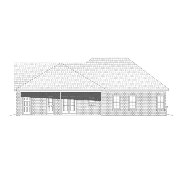 Ranch House Plan Rear Elevation - Dogwood Lane Country Home 141D-0246 - Shop House Plans and More