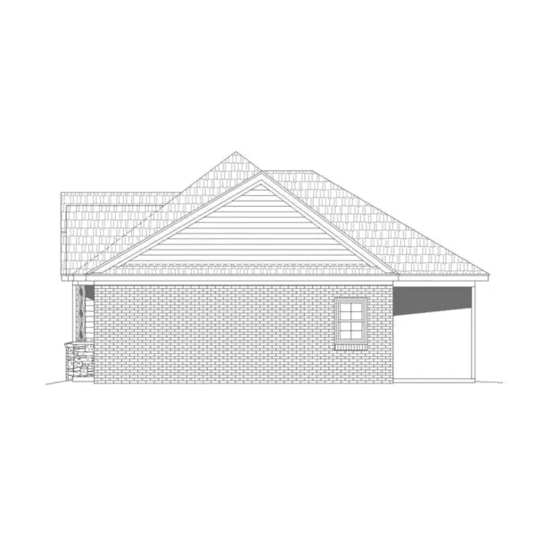 Ranch House Plan Right Elevation - Dogwood Lane Country Home 141D-0246 - Shop House Plans and More