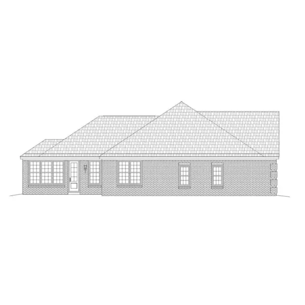 Traditional House Plan Left Elevation - Kingston Lane Ranch Home 141D-0247 - Shop House Plans and More