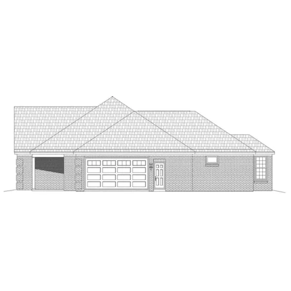 Traditional House Plan Right Elevation - Kingston Lane Ranch Home 141D-0247 - Shop House Plans and More