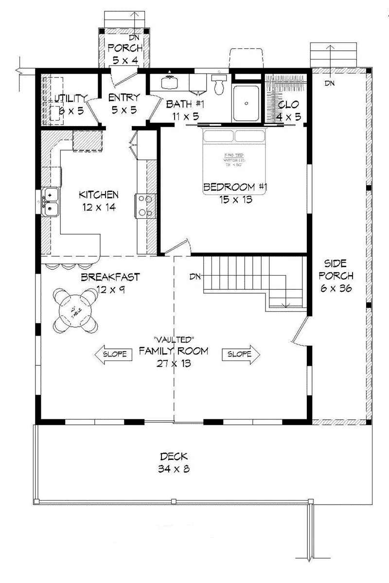 Lake House Plan First Floor - 141D-0252 - Shop House Plans and More