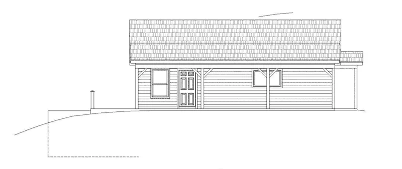 Lake House Plan Rear Elevation - 141D-0252 - Shop House Plans and More