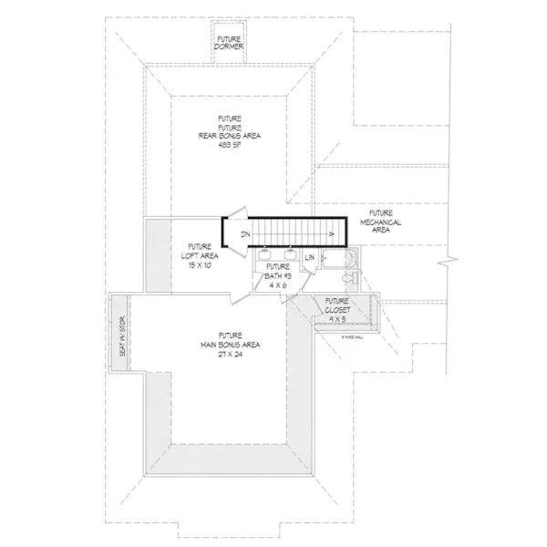 Bungalow House Plan Second Floor - Margot Manor Luxury Home 141D-0255 - Shop House Plans and More