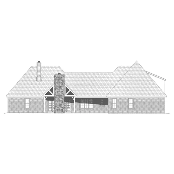 Bungalow House Plan Rear Elevation - Margot Manor Luxury Home 141D-0255 - Shop House Plans and More