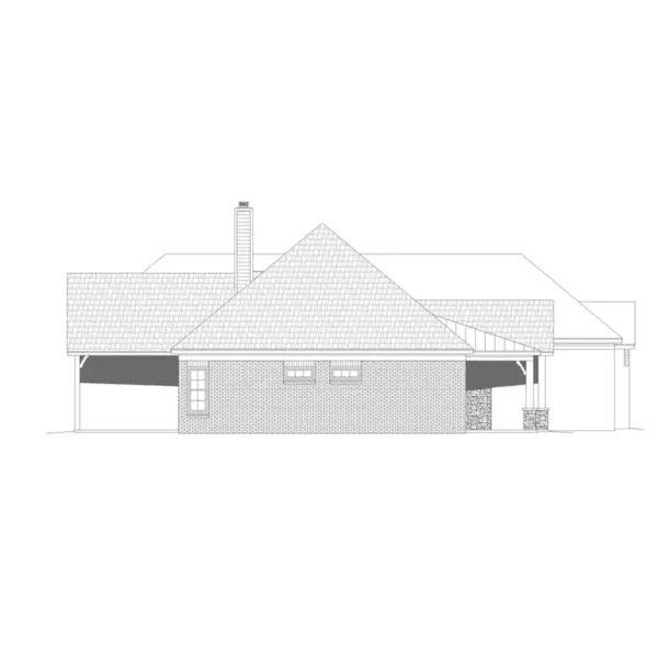 Craftsman House Plan Left Elevation - 141D-0257 - Shop House Plans and More