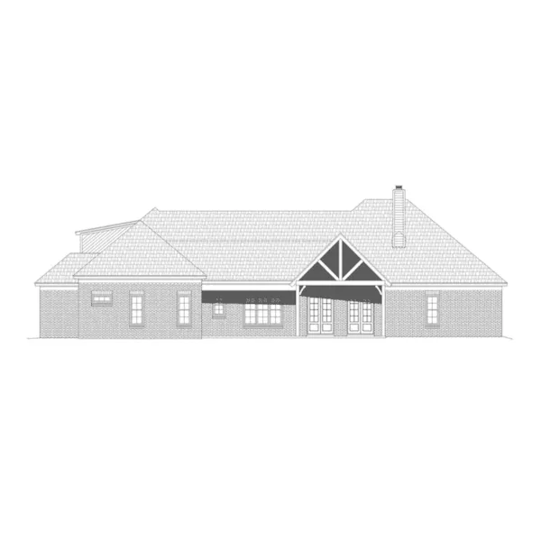 Craftsman House Plan Rear Elevation - 141D-0257 - Shop House Plans and More