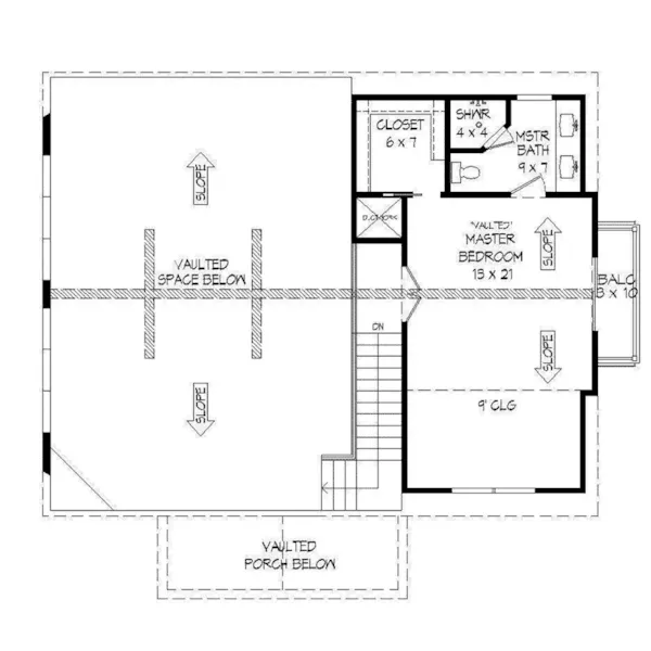 Prairie House Plan Second Floor - Lakeside Bay Vacation Home 141D-0260 - Shop House Plans and More