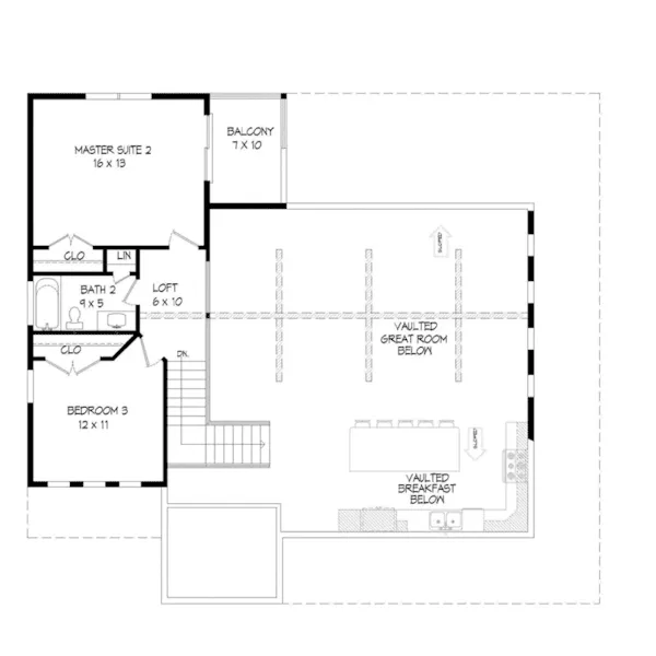 Waterfront House Plan Second Floor - Strawberry Creek Country Home 141D-0262 - Shop House Plans and More