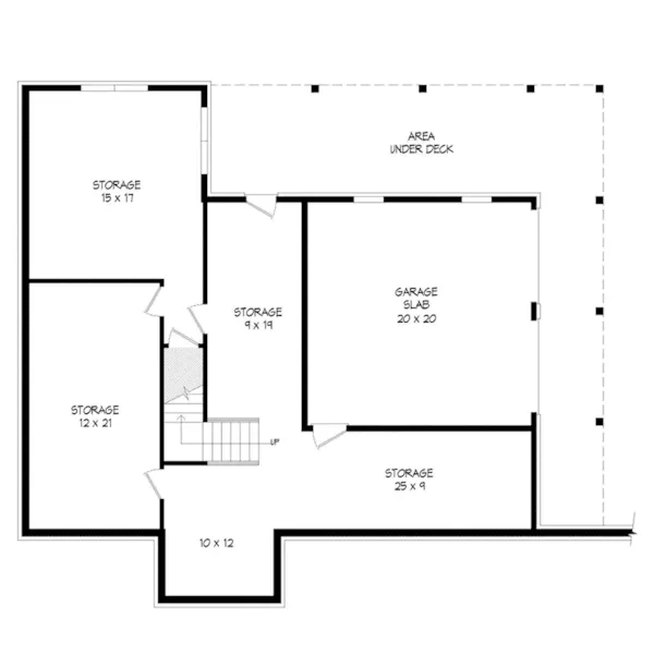 Waterfront House Plan Lower Level Floor - Strawberry Creek Country Home 141D-0262 - Shop House Plans and More