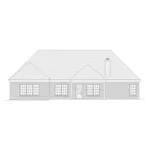 Ranch House Plan Rear Elevation - Archer Hill Ranch Home 141D-0264 - Shop House Plans and More