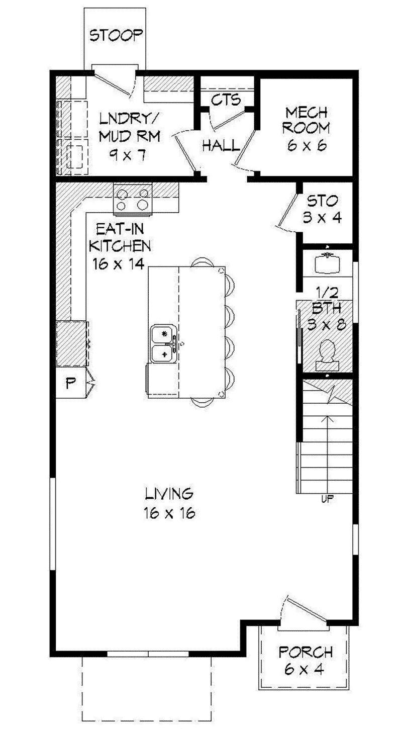 Modern House Plan First Floor - 141D-0265 - Shop House Plans and More