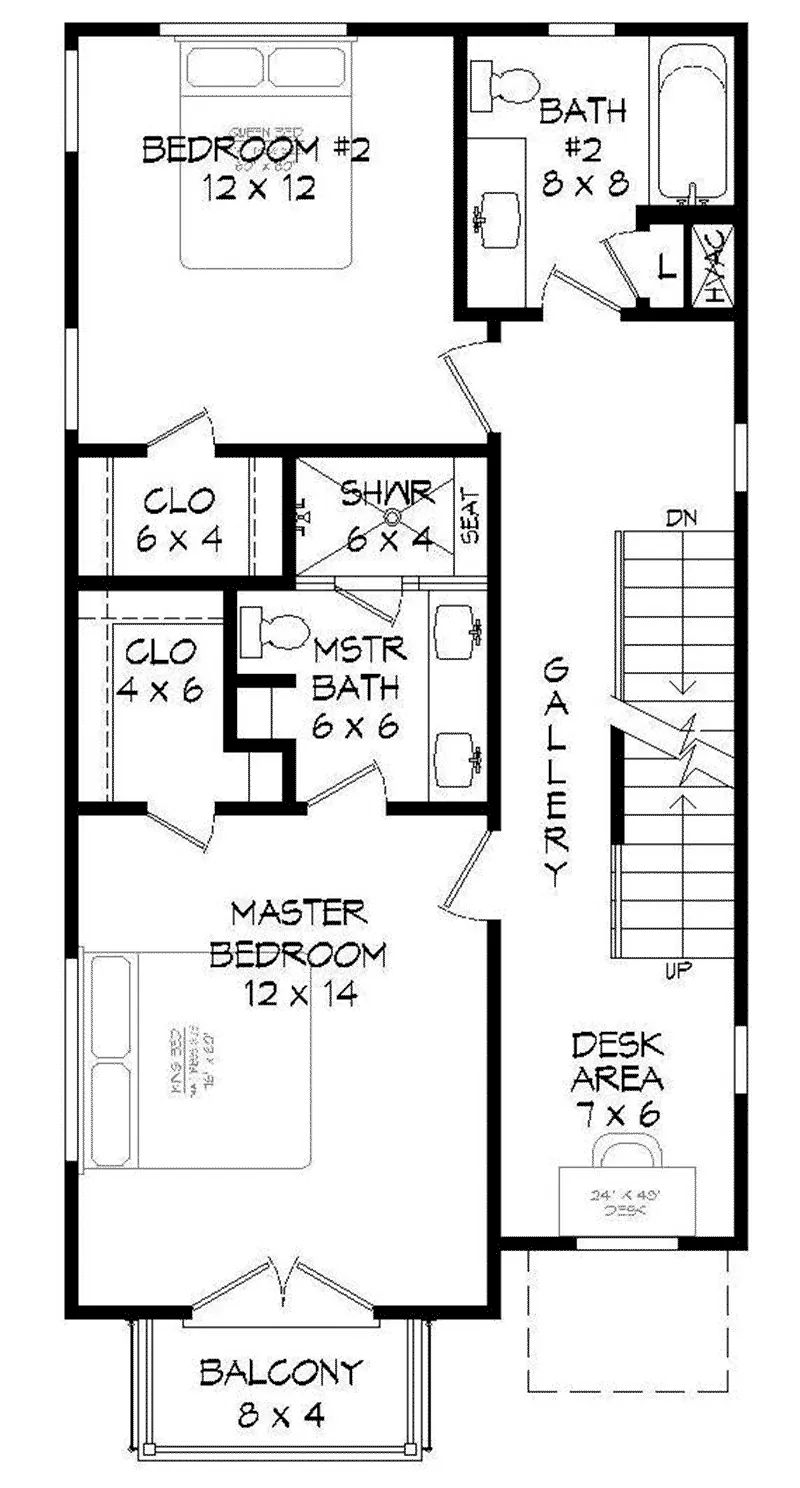 Modern House Plan Second Floor - 141D-0265 - Shop House Plans and More