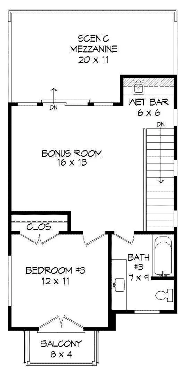 Vacation House Plan Third Floor - 141D-0265 - Shop House Plans and More