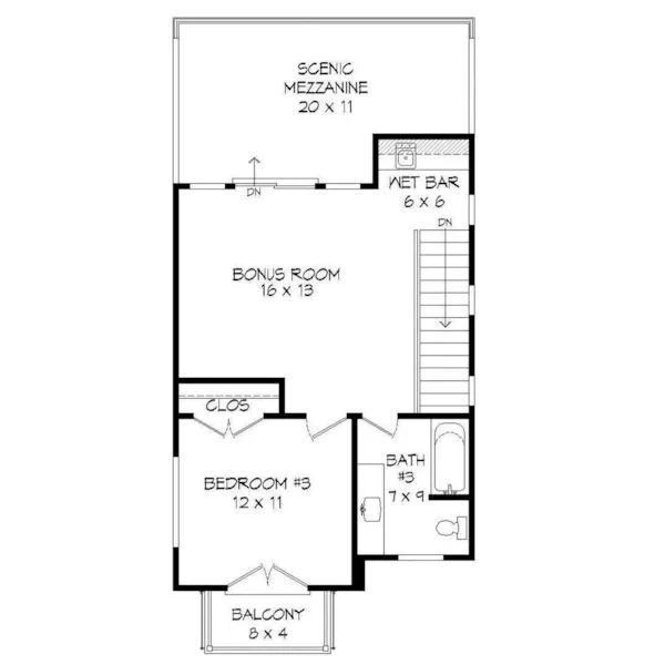 Waterfront House Plan Third Floor - 141D-0265 - Shop House Plans and More