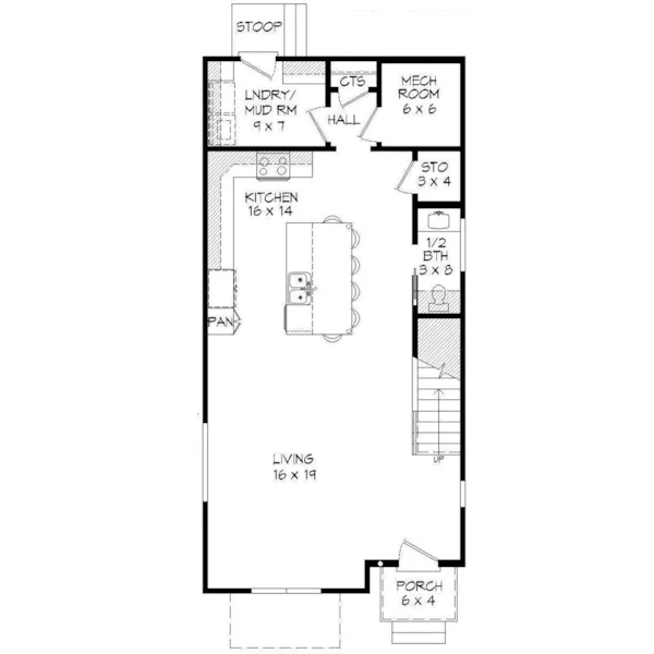 Modern House Plan First Floor - 141D-0266 - Shop House Plans and More