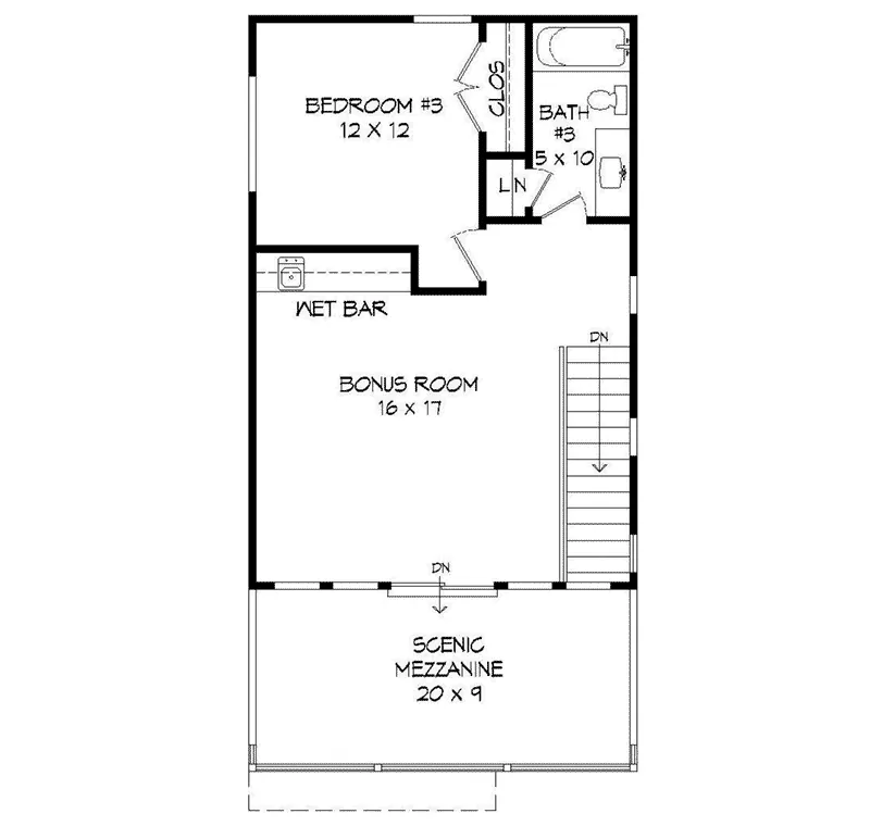 Modern House Plan Third Floor - 141D-0266 - Shop House Plans and More