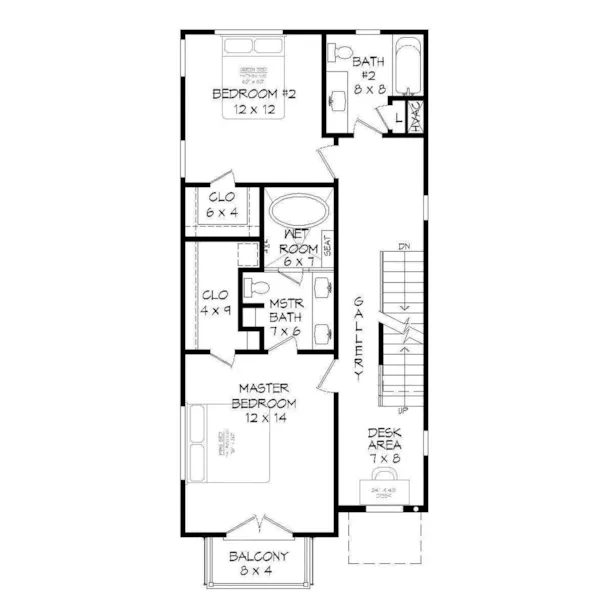 Modern House Plan Second Floor - 141D-0267 - Shop House Plans and More