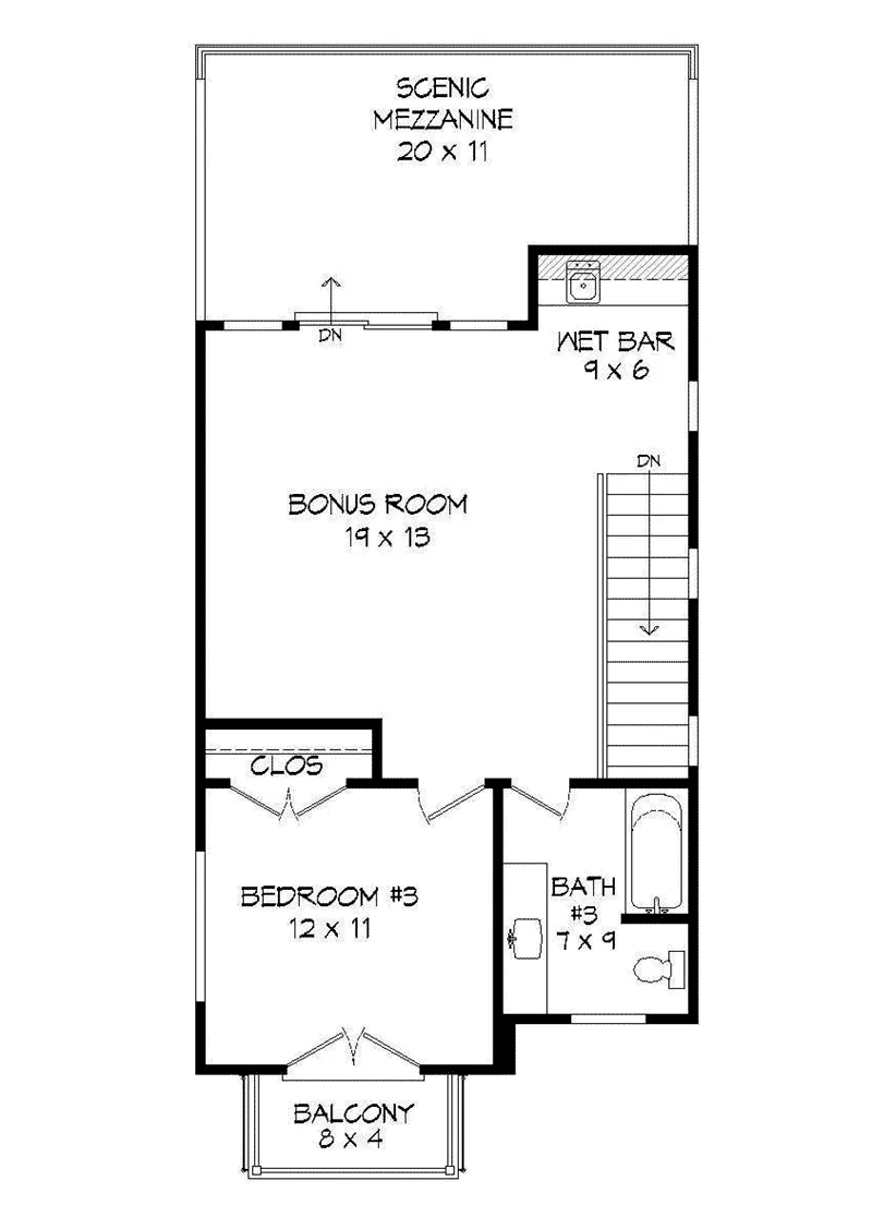Beach & Coastal House Plan Third Floor - 141D-0267 - Shop House Plans and More