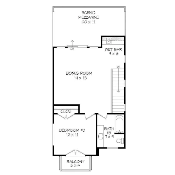 Modern House Plan Third Floor - 141D-0267 - Shop House Plans and More