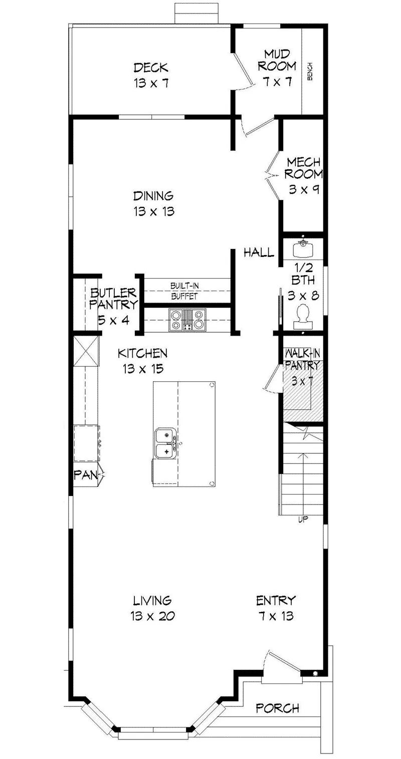 Contemporary House Plan First Floor - 141D-0268 - Shop House Plans and More