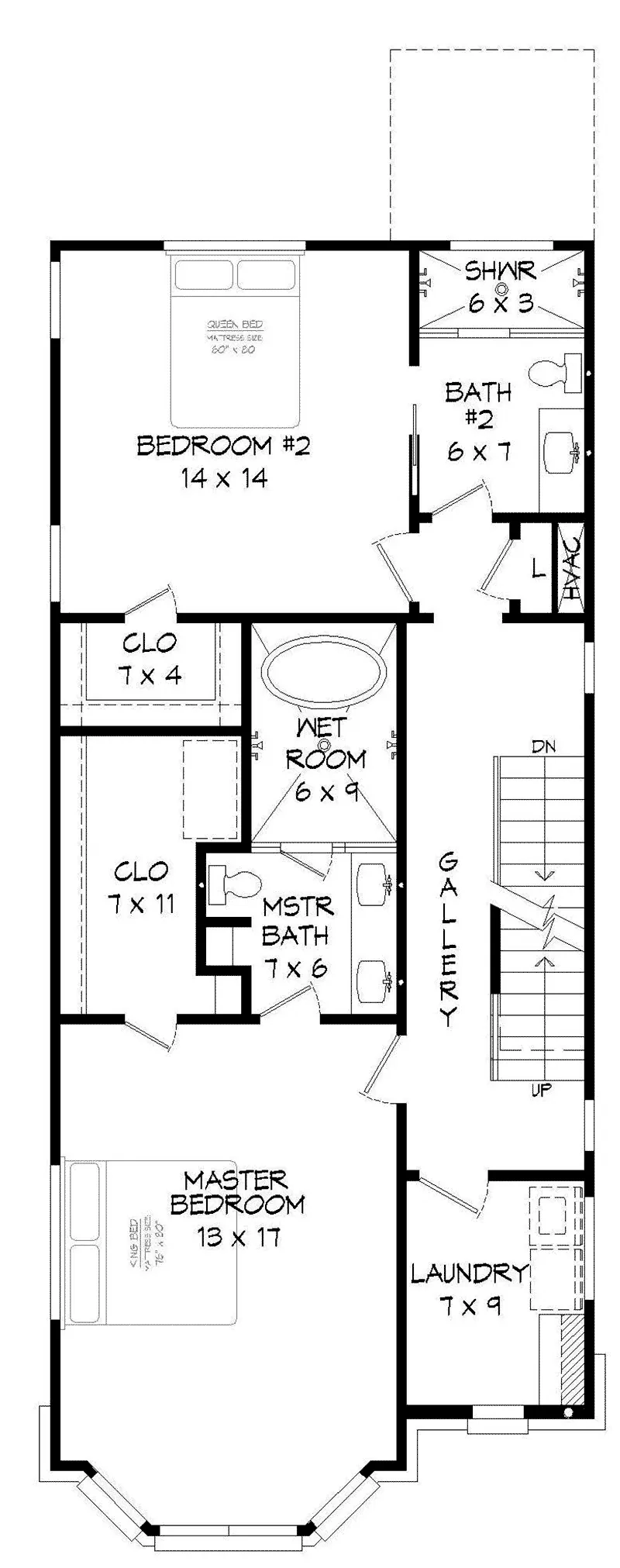 Traditional House Plan Second Floor - 141D-0268 - Shop House Plans and More