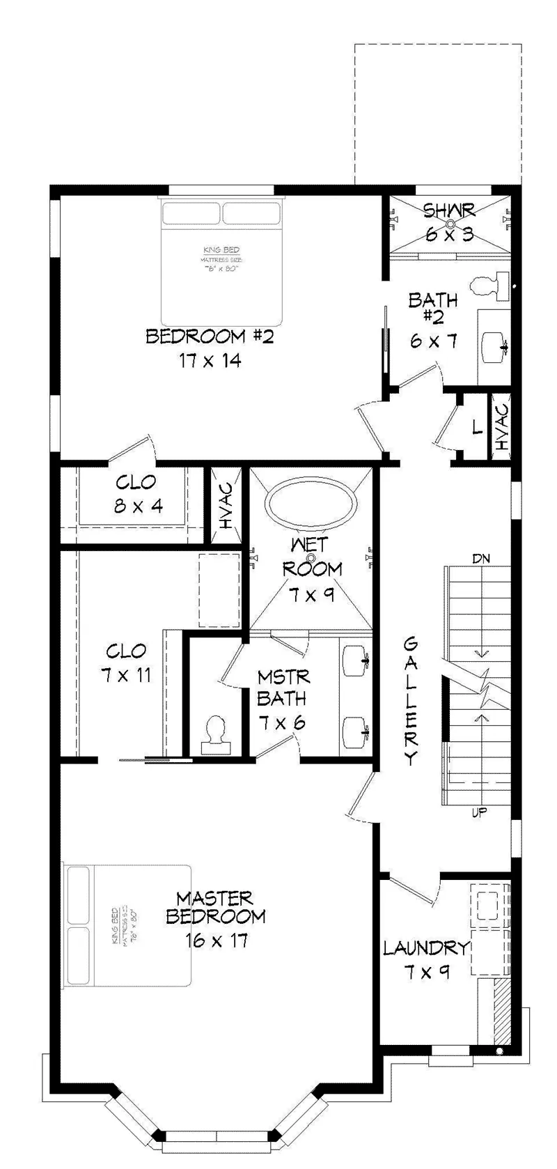 Traditional House Plan Second Floor - 141D-0269 - Shop House Plans and More