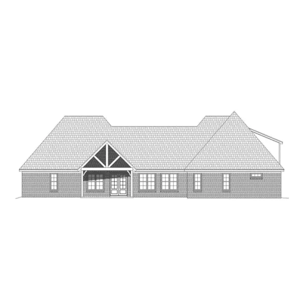 Bungalow House Plan Rear Elevation - Anderson Lane Luxury Home 141D-0271 - Shop House Plans and More