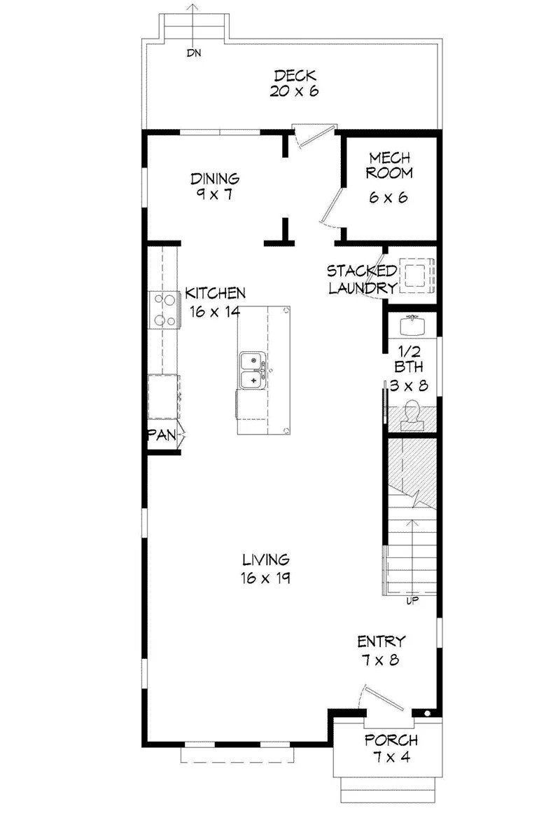 Modern House Plan First Floor - 141D-0272 - Shop House Plans and More