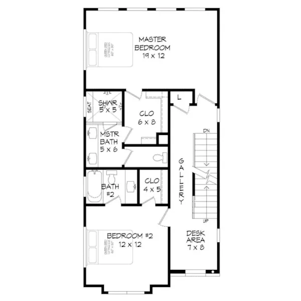 Vacation House Plan Second Floor - Avana Modern Narrow Lot Home 141D-0272 - Shop House Plans and More