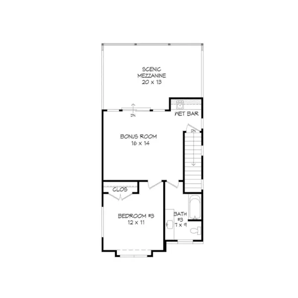 Vacation House Plan Third Floor - Avana Modern Narrow Lot Home 141D-0272 - Shop House Plans and More