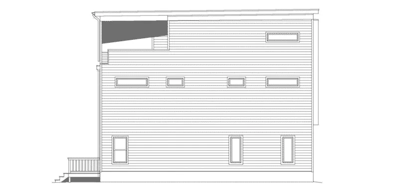 Beach & Coastal House Plan Left Elevation - 141D-0272 - Shop House Plans and More