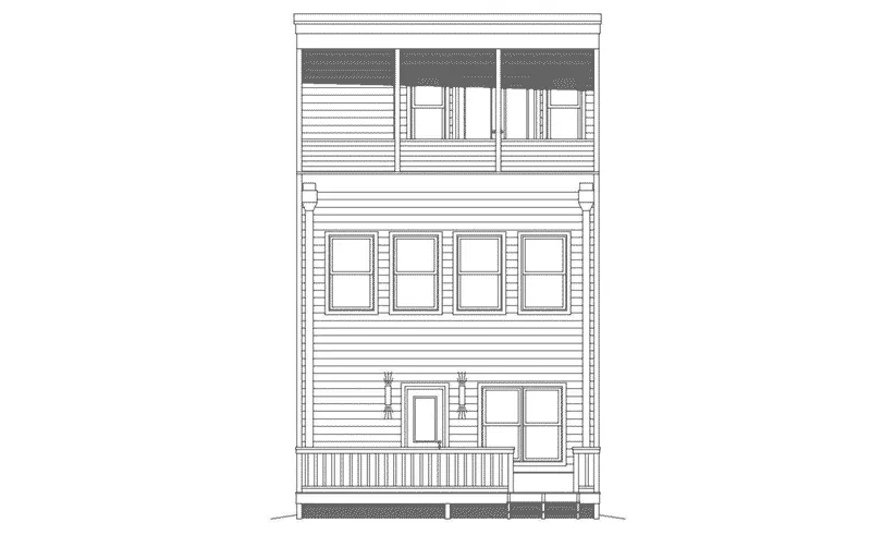 Beach & Coastal House Plan Rear Elevation - 141D-0272 - Shop House Plans and More