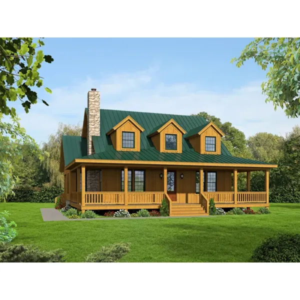 Cabin & Cottage House Plan Front of Home - Perch Pond Country Home 141D-0276 - Shop House Plans and More