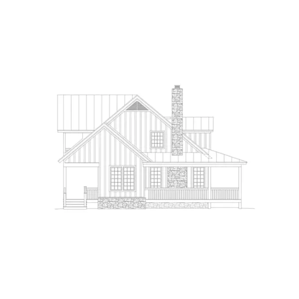 Cabin & Cottage House Plan Left Elevation - Perch Pond Country Home 141D-0276 - Shop House Plans and More