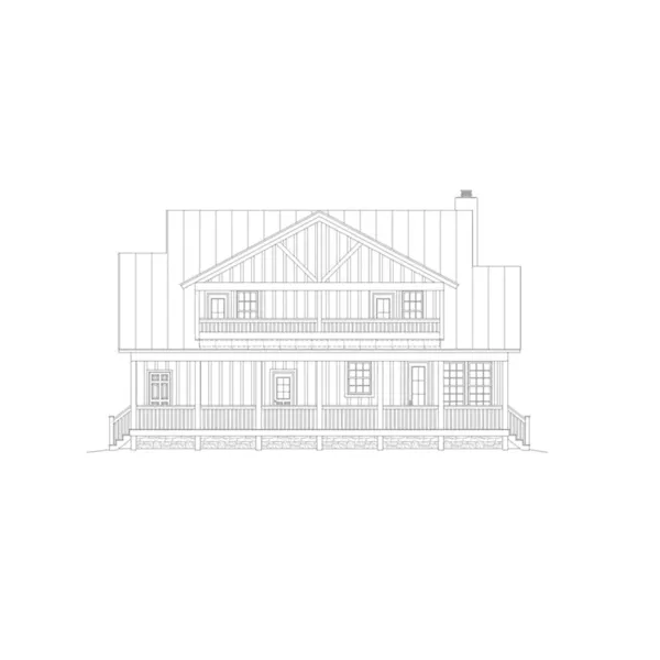 Cabin & Cottage House Plan Rear Elevation - Perch Pond Country Home 141D-0276 - Shop House Plans and More