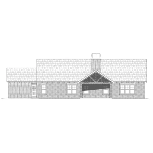 Mountain House Plan Rear Elevation - Stockton Valley Ranch Home 141D-0294 - Shop House Plans and More