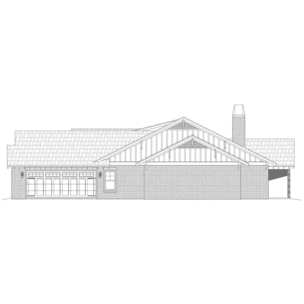 Mountain House Plan Right Elevation - Stockton Valley Ranch Home 141D-0294 - Shop House Plans and More