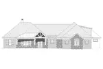 Ranch House Plan Front Elevation - Harney Hill Luxury Home 141D-0300 - Shop House Plans and More