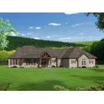 Ranch House Plan Front of Home - Harney Hill Luxury Home 141D-0300 - Shop House Plans and More