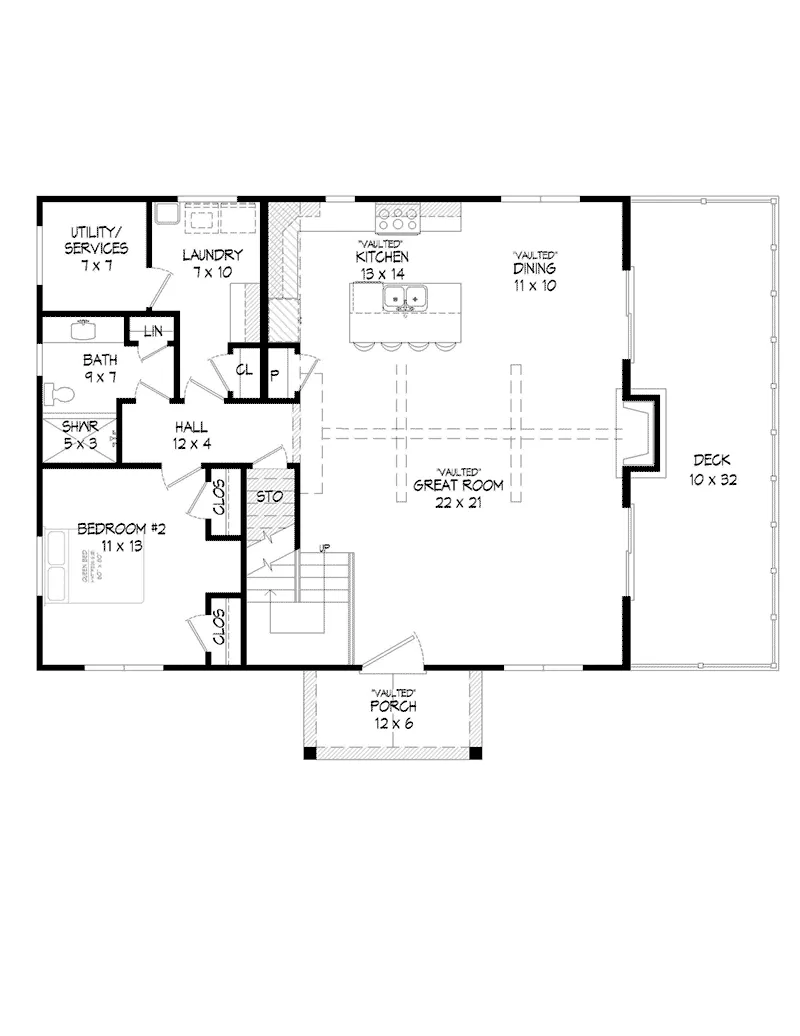 Mountain House Plan First Floor - 141D-0331 - Shop House Plans and More