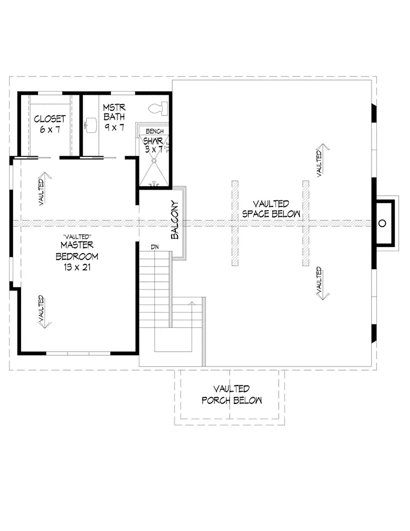 Mountain House Plan Second Floor - 141D-0331 - Shop House Plans and More