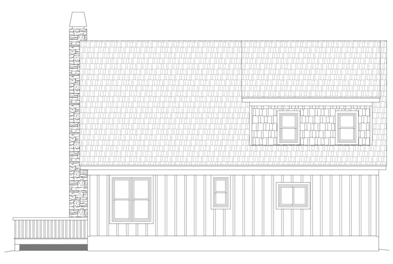 Mountain House Plan Rear Elevation - 141D-0331 - Shop House Plans and More