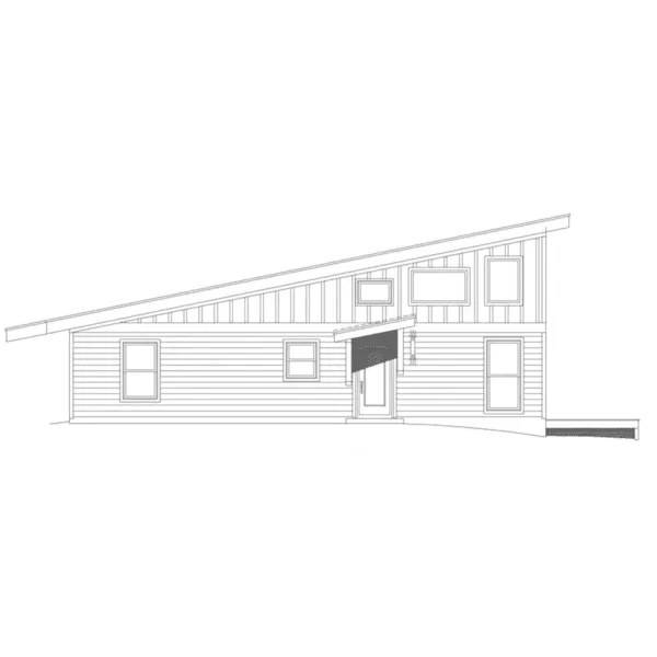 Mountain House Plan Left Elevation - Discovery View Vacation Home 141D-0346 - Shop House Plans and More