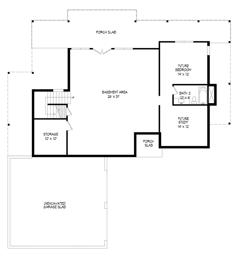 Waterfront House Plan Basement Floor - 141D-0348 - Shop House Plans and More