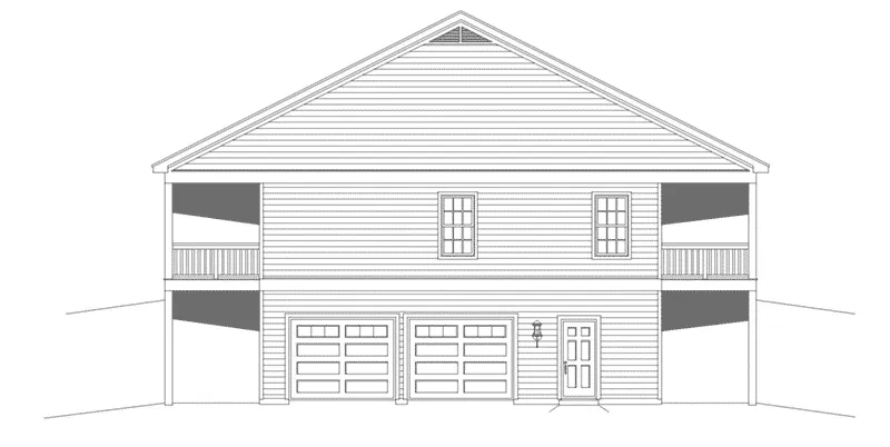 Prairie House Plan Left Elevation - 141D-0363 - Shop House Plans and More
