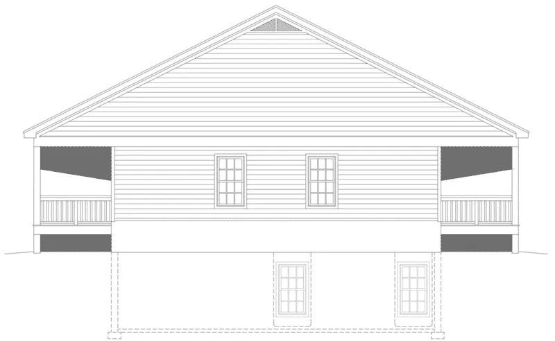 Cape Cod & New England House Plan Right Elevation - 141D-0363 - Shop House Plans and More