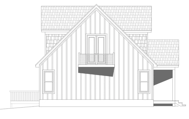 Rustic House Plan Left Elevation - 141D-0372 - Shop House Plans and More