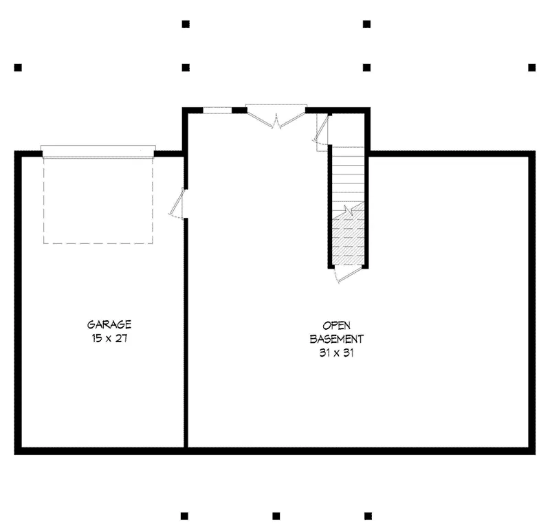 Cabin & Cottage House Plan Basement Floor - 141D-0392 - Shop House Plans and More