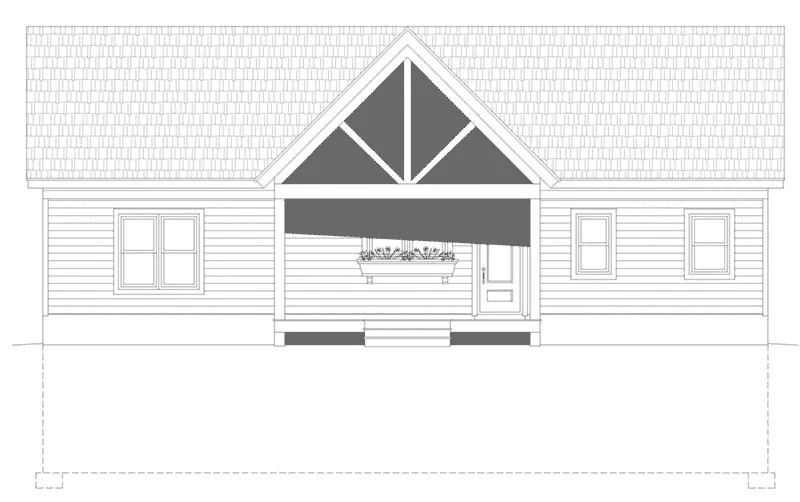 Berm House Plan Front Elevation - 141D-0392 - Shop House Plans and More