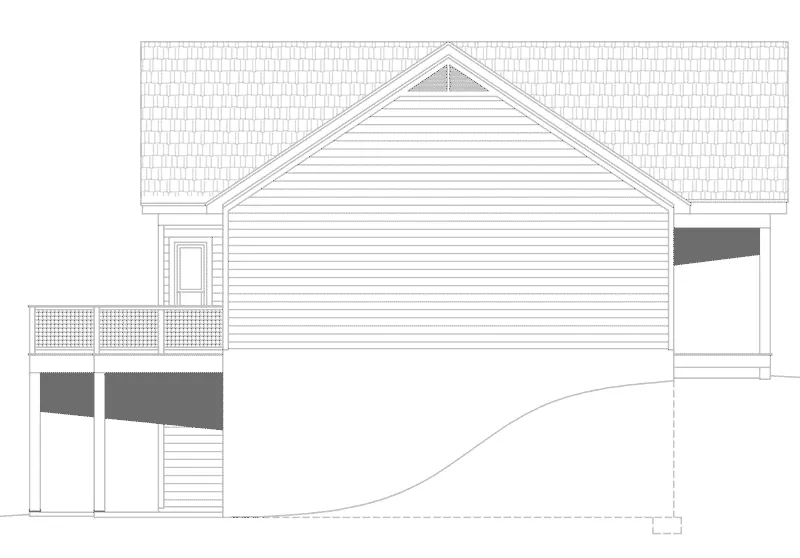 Berm House Plan Left Elevation - 141D-0392 - Shop House Plans and More